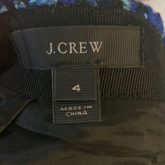 J. Crew mini skirt Shirttail Mini piped tweed blue and light blue cotton wool 4 - Picture 12 of 15